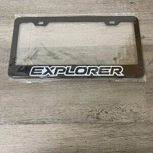 For Explorer Black Finish Stainless Steel Metal License Plate Frame